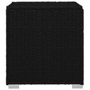 Havens solsenge med pude 3 pcs Sort Poly rattan