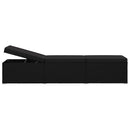 Havens solsenge med pude 3 pcs Sort Poly rattan
