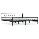 sengestel 200 x 200 cm stål sort