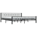 sengestel 200 x 200 cm stål sort