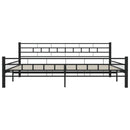 sengestel 200 x 200 cm stål sort