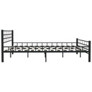 sengestel 200 x 200 cm stål sort