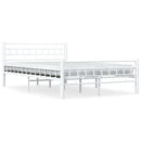 sengestel 140 x 200 cm metal hvid