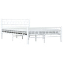 sengestel 140 x 200 cm metal hvid