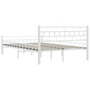 sengestel 140 x 200 cm metal hvid