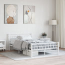 sengestel 140 x 200 cm metal hvid