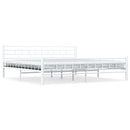 sengestel 200 x 200 cm metal hvid