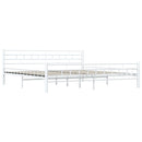 sengestel 200 x 200 cm metal hvid