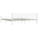 sengestel 200 x 200 cm metal hvid