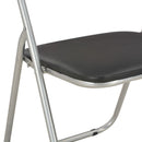 sammenklappelige spisebordsstole 4 stk. sort kunstlæder