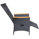 havelænestole 2 stk. med hynder polyrattan sort