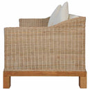 sofasæt 2 dele med hynder naturlig rattan