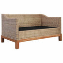 sofasæt 2 dele med hynder naturlig rattan