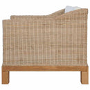 sofasæt 2 dele med hynder naturlig rattan