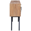 skænk 110x30x75 cm massivt teaktræ