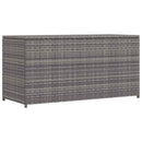 opbevaringskasse til haven 120x50x60 cm polyrattan grå