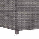 opbevaringskasse til haven 120x50x60 cm polyrattan grå
