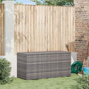 opbevaringskasse til haven 120x50x60 cm polyrattan grå