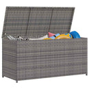 opbevaringskasse til haven 120x50x60 cm polyrattan grå