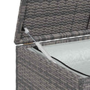 opbevaringskasse til haven 120x50x60 cm polyrattan grå
