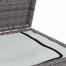 opbevaringskasse til haven 120x50x60 cm polyrattan grå