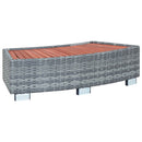 spatrin i polyrattan 92 x 45 x 25 cm grå