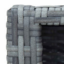 spatrin i polyrattan 92 x 45 x 25 cm grå