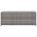 opbevaringskasse til haven 150x50x60 cm polyrattan grå
