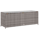opbevaringskasse til haven 150x50x60 cm polyrattan grå