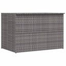 opbevaringskasse til haven 150x100x100 cm polyrattan grå