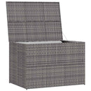 opbevaringskasse til haven 150x100x100 cm polyrattan grå
