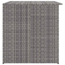opbevaringskasse til haven 150x100x100 cm polyrattan grå