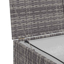 opbevaringskasse til haven 150x100x100 cm polyrattan grå