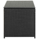 opbevaringskasse til haven 100x50x50 cm polyrattan sort