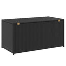 opbevaringskasse til haven 100x50x50 cm polyrattan sort