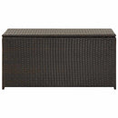 opbevaringskasse til haven 100x50x50 cm polyrattan brun