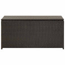 opbevaringskasse til haven 100x50x50 cm polyrattan brun