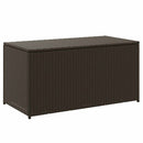 opbevaringskasse til haven 100x50x50 cm polyrattan brun