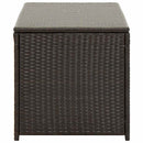 opbevaringskasse til haven 100x50x50 cm polyrattan brun