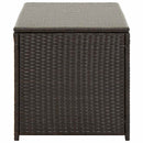 opbevaringskasse til haven 100x50x50 cm polyrattan brun