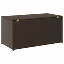 opbevaringskasse til haven 100x50x50 cm polyrattan brun