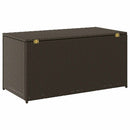 opbevaringskasse til haven 100x50x50 cm polyrattan brun