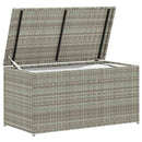 opbevaringskasse til haven 100x50x50 cm polyrattan grå