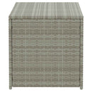 opbevaringskasse til haven 100x50x50 cm polyrattan grå