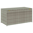 opbevaringskasse til haven 100x50x50 cm polyrattan grå