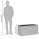 opbevaringskasse til haven 100x50x50 cm polyrattan grå