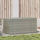 opbevaringskasse til haven 100x50x50 cm polyrattan grå