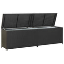 opbevaringskasse til haven 200x50x60 polyrattan sort