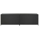 opbevaringskasse til haven 200x50x60 polyrattan sort