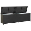 opbevaringskasse til haven 200x50x60 polyrattan sort